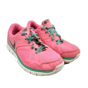 Nike Flex Run Womens Pink Teal Running Sneakers
